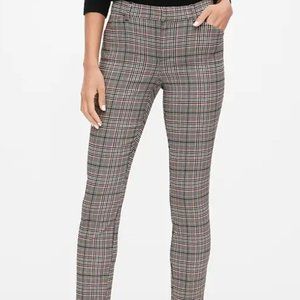 Gap Signature Skinny Ankle Pants Size 4 Grey Plaid